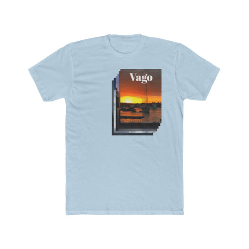 Classic Vibrant Sunset Cotton Crew Tee