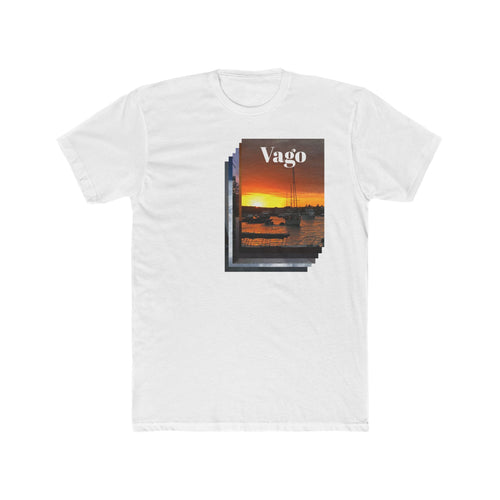 Classic Vibrant Sunset Cotton Crew Tee